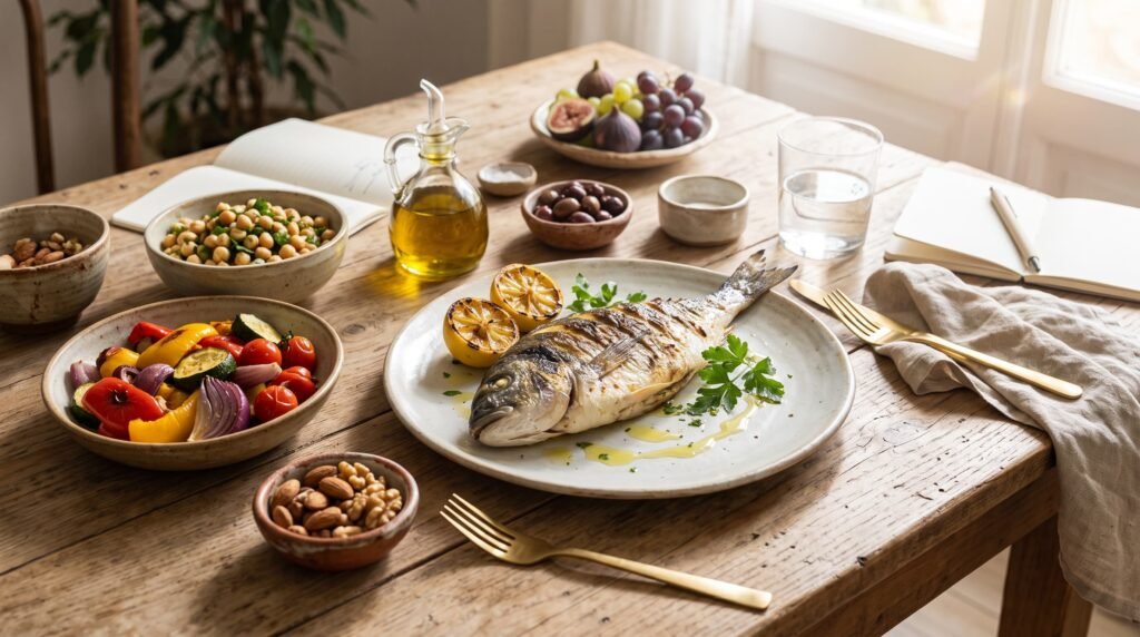 mediterranean meal on wooden table 2k 20261013124528 (1)